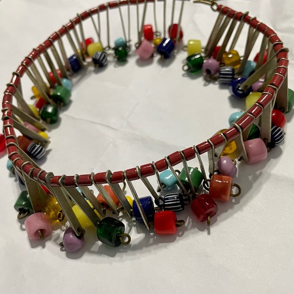 Jewelry - Vintage Artisan Glass Bead Choker Necklace
